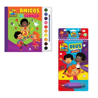Kit livros Colorindo com Água 3 Palavrinhas em Oferta na Shopee