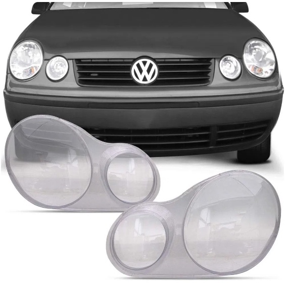 Lente Farol Principal Volkswagen Polo 2003 2004 2005 2006