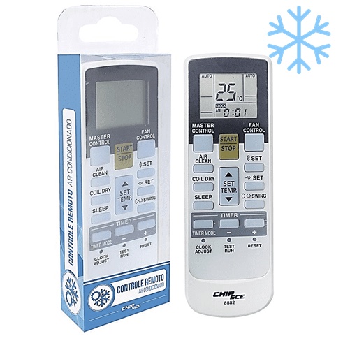 Controle Remoto Ar Condicionado Para Uso Em Aparelhos Compatível ASBA30LFC 0268882