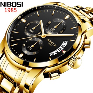 Relógio de Pulso/Quartzo NIBOSI de Luxo com Cronógrafo/Masculino em Oferta na Shopee
