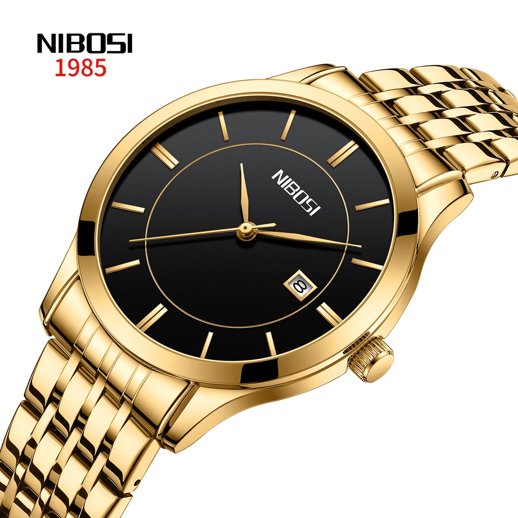 Relógio De Quartzo Calendário Simples De Luxo Da Marca NIBOSI em Oferta na Shopee