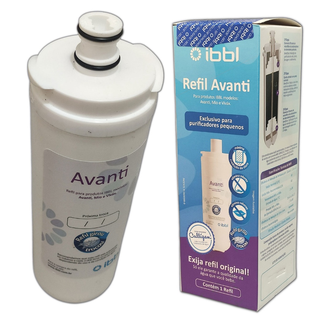 Refil Filtro Ibbl Avanti Mio Vivax Purificador Àgua Bebedouro Vela