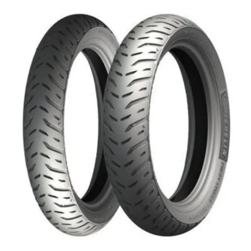 Par Pneu Moto Michelin PILOT STREET 2 80/100-18 + 90/90-18 Sem Câmara CG Titan Fan Start Cargo 125 150 160