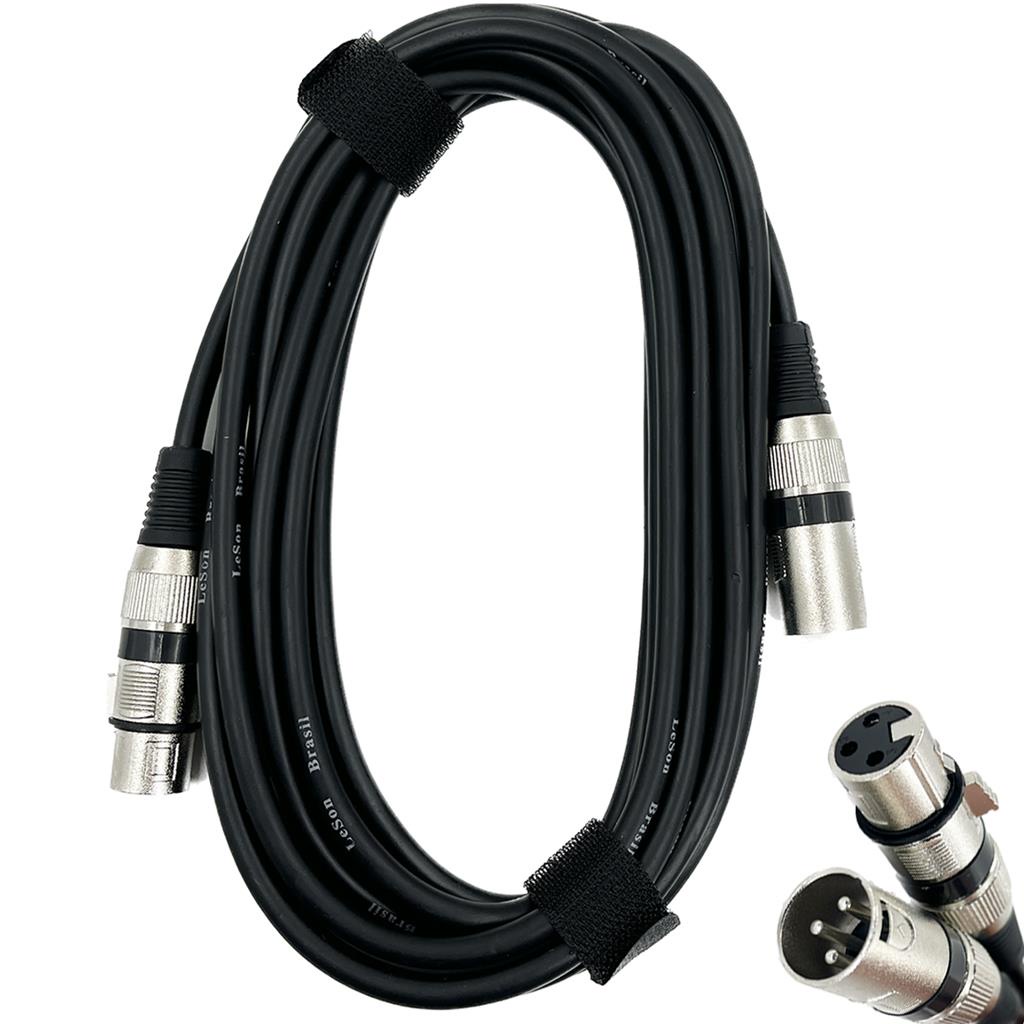 Cabo Xlr Macho Femea Canon Microfone Leson 5 Metros 3pin Balanceado em Oferta na Shopee