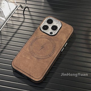 Capa De Couro Magnética Para Iphone 14 13 12 11 Pro Max 14 Plus Protetora