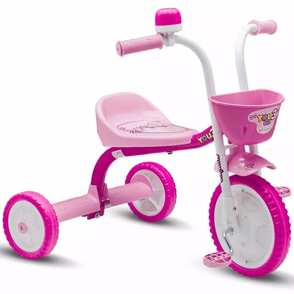 Triciclo Velotrol Motoca Infantil You Girl Rosa ou Honey Bee - Nathor em Oferta na Shopee