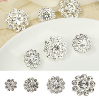UPSTOP 10Pcs/Conjunto De Botões Metálicos De Strass Decoração Artesanal De Alta Qualidade Para Bordado De Bricolage