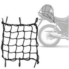 Malha elástica de motocicleta com gancho ajustável preta 30cmx30cm