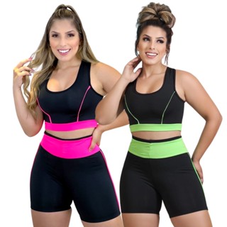 Kit 2 Conjunto Suplex Academia Top E Shorts