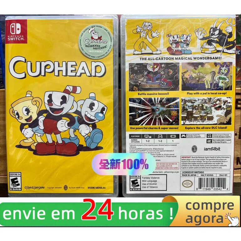 Cuphead Jogos Nintendo Switch Mídia Física Novo - Escorrega o Preço