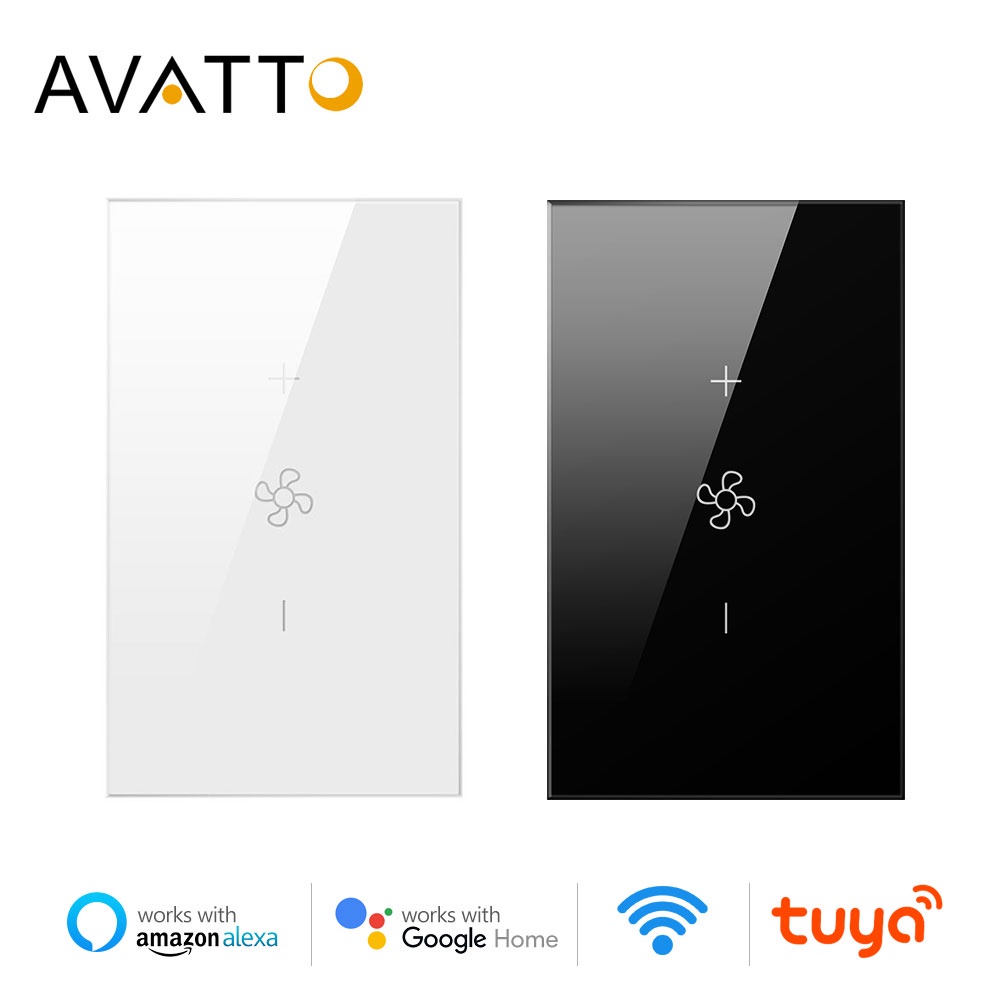 AVATTO Interruptor De Ventilador De Teto Smart Wifi Tuya Life Temporizador Remoto E Vários Controles De Velocidade Trabalho Com Alexa , Google Home