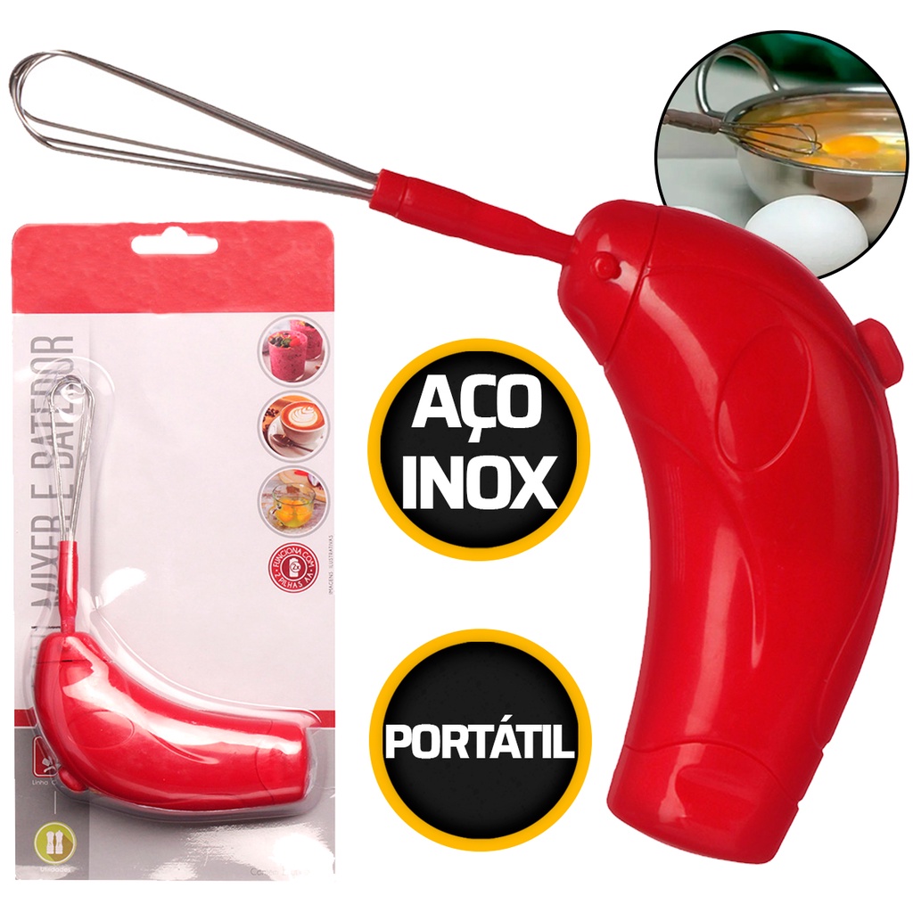 Misturador Multiuso Mixer Inox Fue Elétrico Portátil - Home Appliances