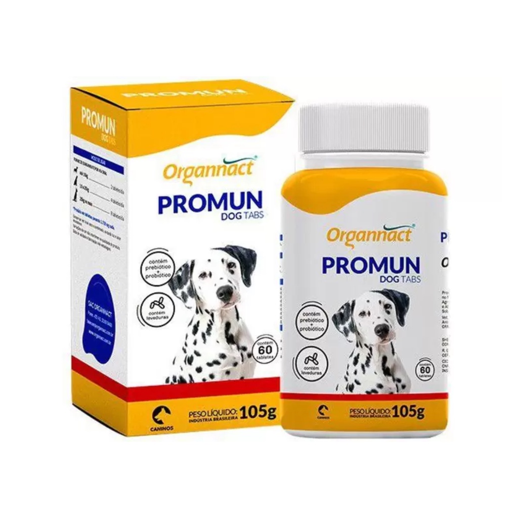 Promun Dog Tabs 105g Suplemento Organnact Pet 60 Tabs Cães em Oferta na Shopee