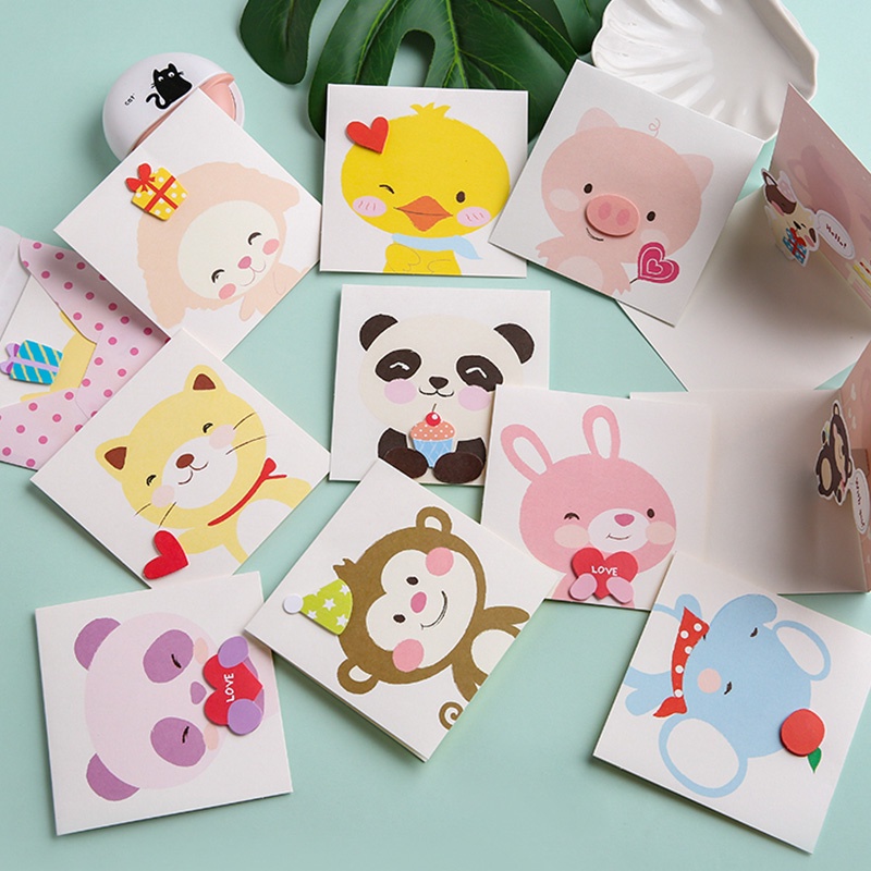 Cartões De Mensagens 3D Com Envelope