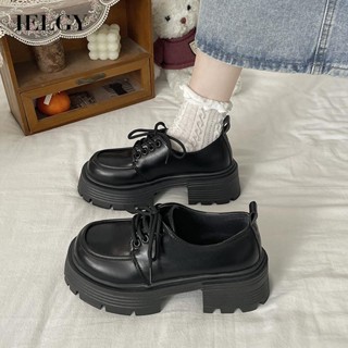 IELGY Feminino Combina Com Tudo Estilo Simples De Renda De Cor Sólida Aumento De Altura Sapatos De Couro