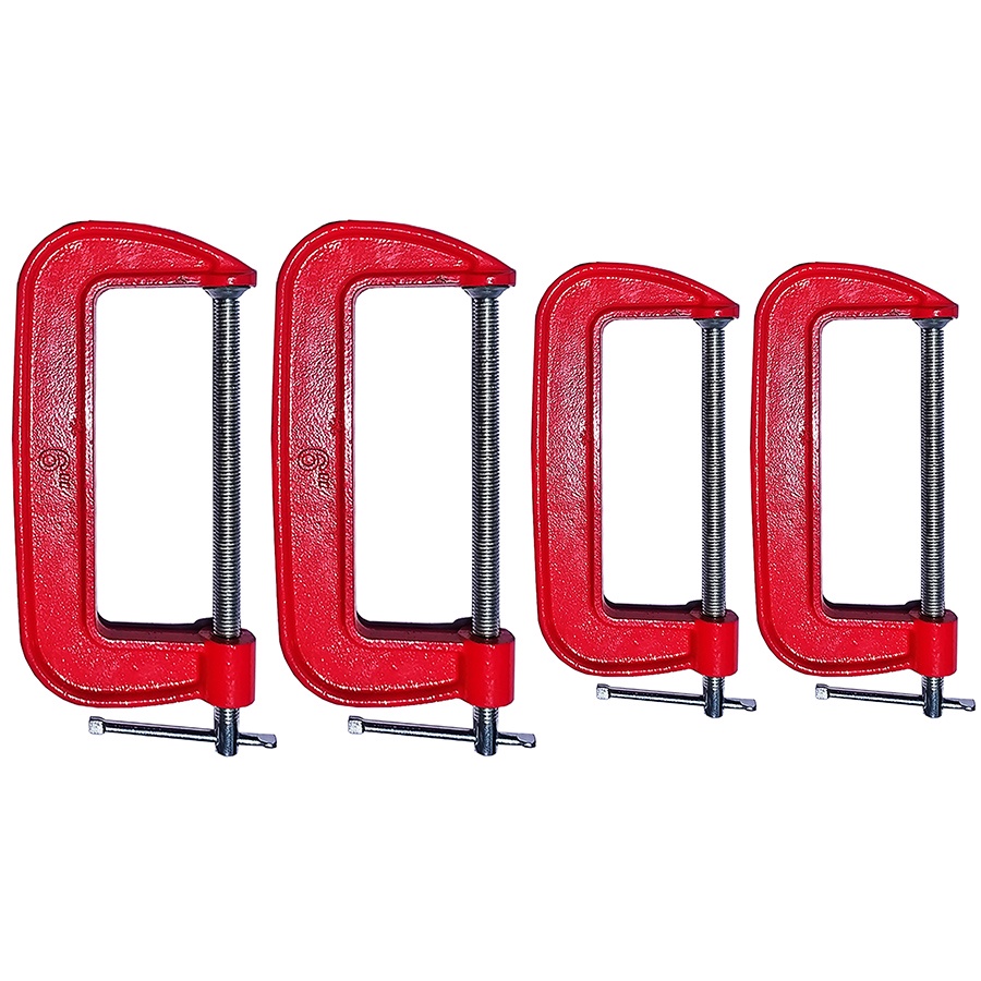 Kit 2 Grampos Sargento Tipo C 6'' + 2 Tipo C 4'' CHARBS