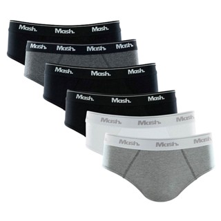 Kit com 6 Cuecas Slip Tamanho Plus Size Algodão Mash