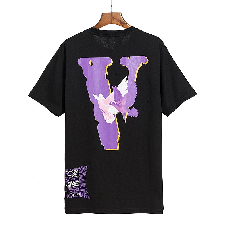 Vlone camisa masculina t 100% algodão marca original streetwear camiseta feminina eua verão manga curta harajuku hip hop tshirt vlone