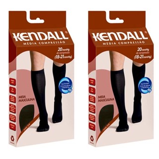 Kit C/2 Meia Kendall Masculina 3/4 Média Compressão