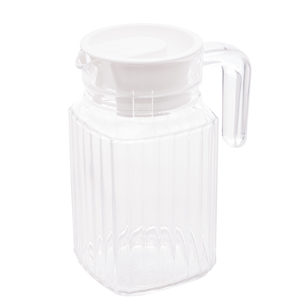 Garrafa de Vidro P/Água C/Alça e Tampa Plástica Branca 500ml Luminarc