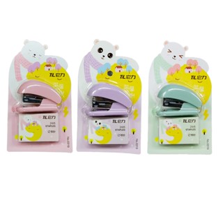 Conjunto Mini Grampeador Pequeno Portátil com grampos 24/6