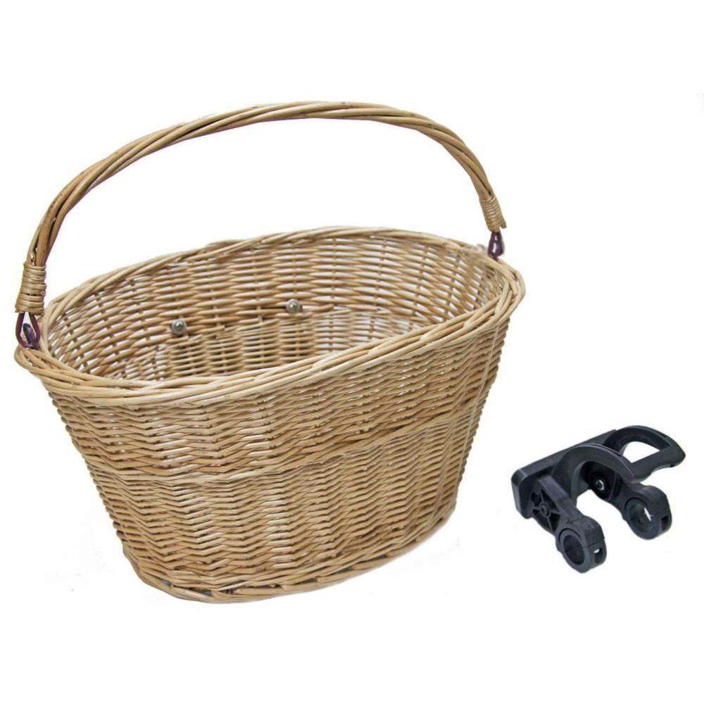 Cesta de Vime 33x26x22cm Engate para Bicicleta com Suspensão Dianteira