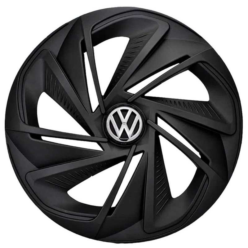 Calota Aro 14 Esportiva Nitro VW Gol G1 G2 G3 G4 G5 G6 G7 G8 Voyage Fox Up Parati Saveiro CrossFox Polo Preta Fosca Fosc Black