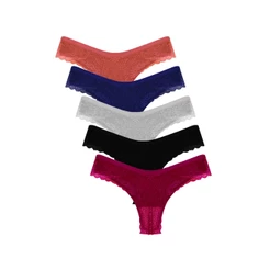 Kit 5 Calcinhas de Renda Lingerie Premium de Luxo