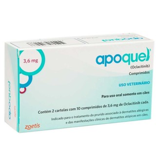 Apoquel Dermatológico Anti Coceira Cães 3,6 Mg 20 Comp 3,6mg Original em Oferta na Shopee
