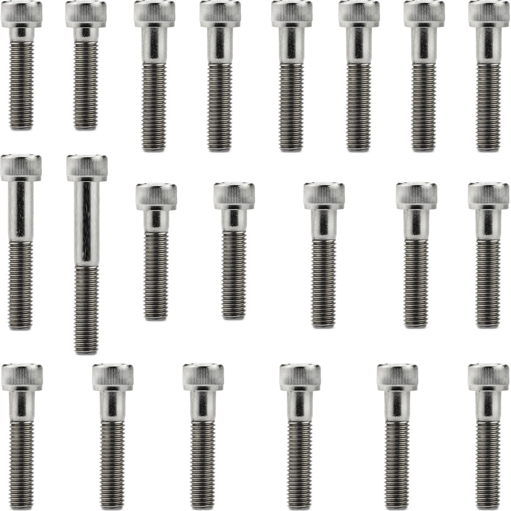 Kit parafusos inox tampa motor lateral esquerda+direita CG125 Fan Titan Cargo KS 2000 a 2008