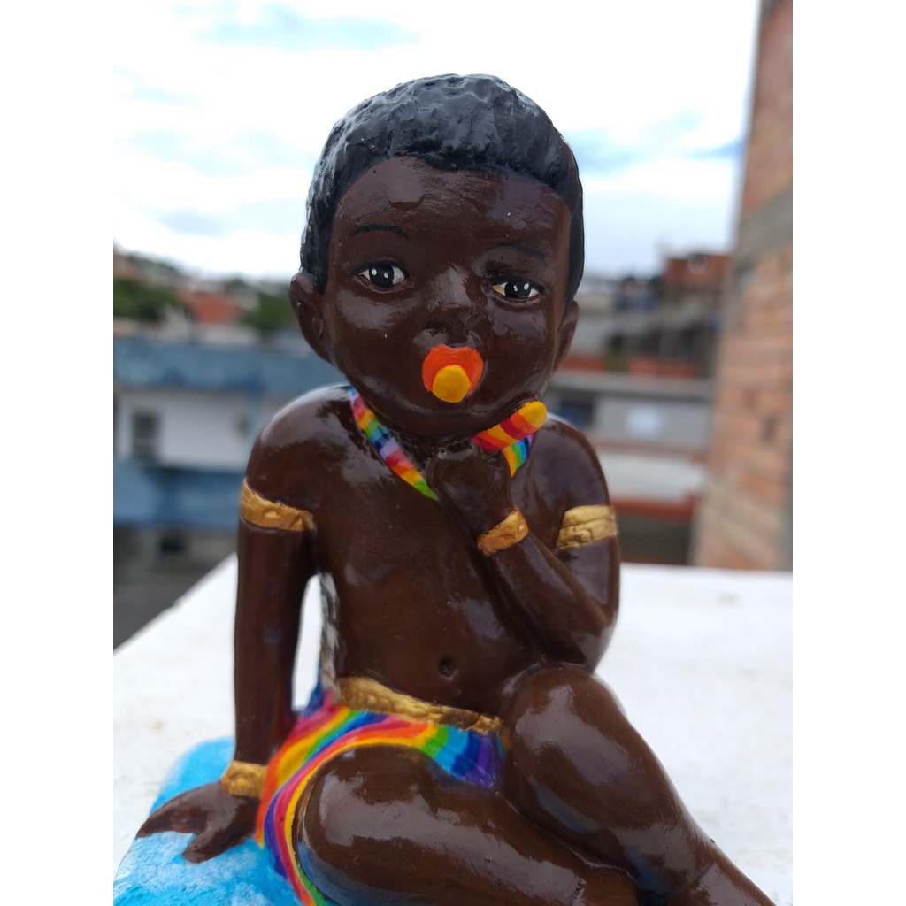 ESTATUA ERÊ  / IBEJI MENINO EM GESSO 12 CM