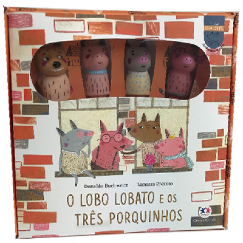 Livro - Dedoche - O lobo Lobato e os três porquinhos em Oferta na Shopee