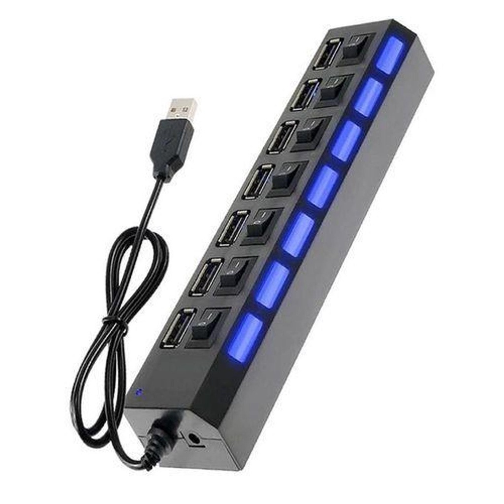 Hub Usb 7 Portas Com Chave Seletora 2.0 High Speed usb extra notebook netbook pc computador