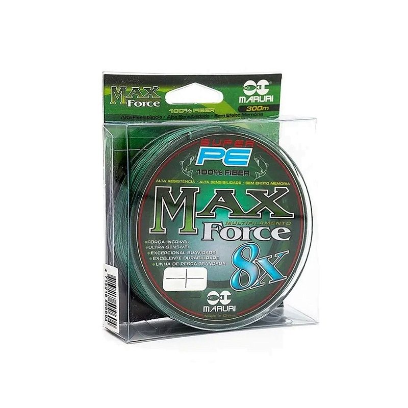Linha Pesca Multifilamento 8X 150m Maruri Max Force (Escolha Diâmetro) Linha 8 Fios Isca Artificial