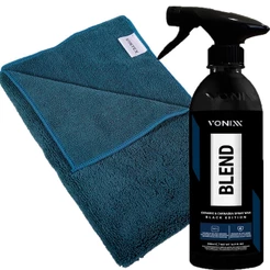 Cera Liquida Spray Carnauba Blend Black + Toalha Microfibra Original Vonixx Brilho Intenso Pinturas Escuras