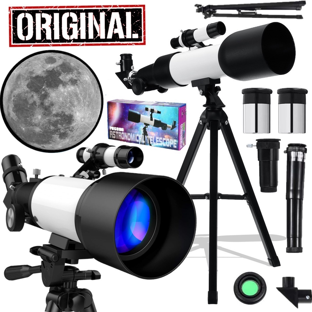 Telescópio Profissional Astronômico Refrator Observação Lunar Azimutal Terrestre Lente Barlow Viagens Ampliação Objetiva