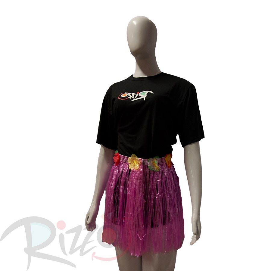 Saia Havaiana - Adereço de Carnaval  - Rosa - 40cm - Mod:467 - 01 unidade - Rizzo