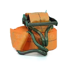 Kit Catraca e Cinta Carga Amarração 1,5 TON 9m 50mm Gancho J Laranja