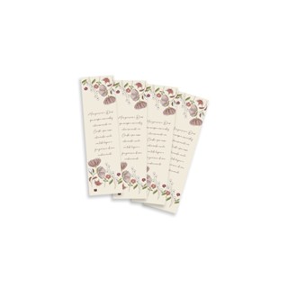 Kit 10 Marca Páginas | Floral Creme