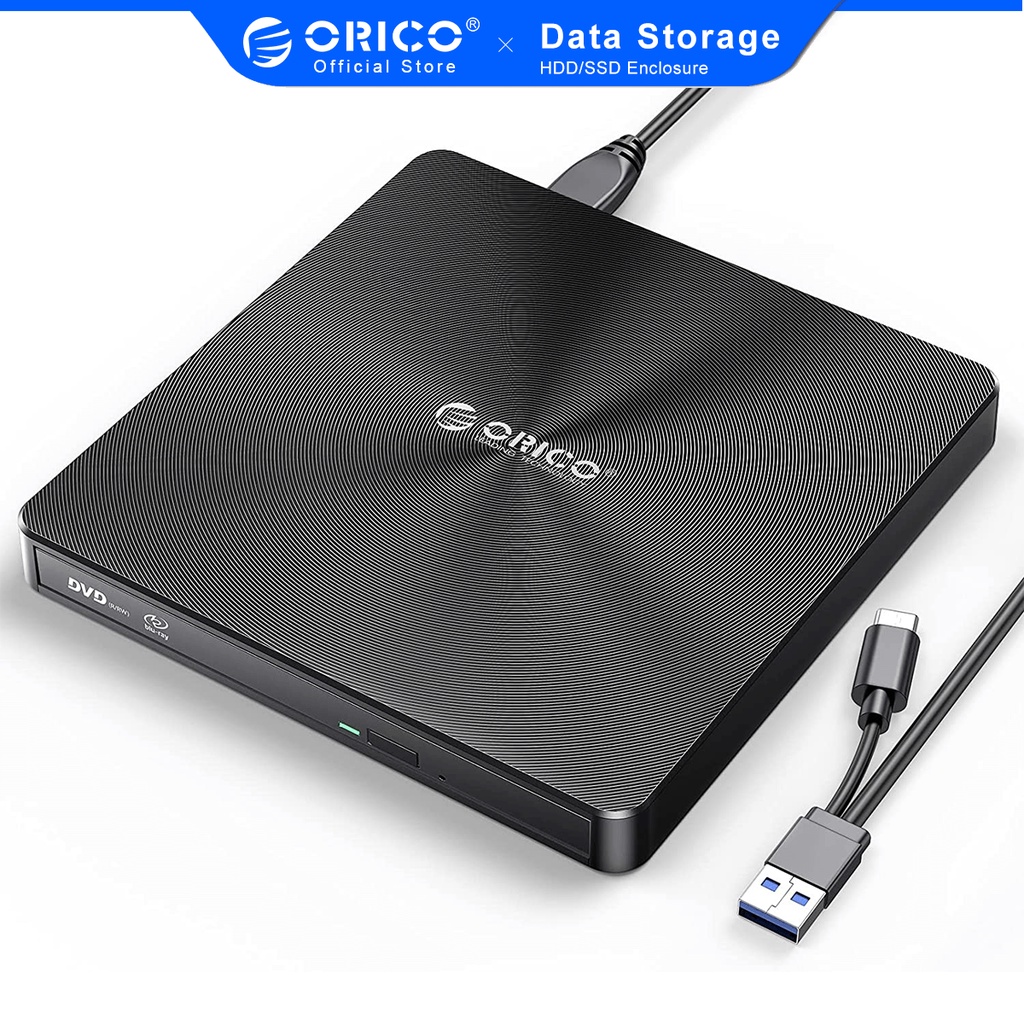 ORICO DVD Externo/CD Drive Portátil USB 3.0 Tipo C/+/- RW ROM Gravador De Queimador De Com Compatível PC De Mesa Windows Linux OS Mac