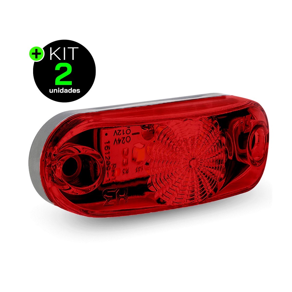 Kit 2 Lanternas Lateral Carreta Vermelha LED 12V 24V em Oferta na Shopee