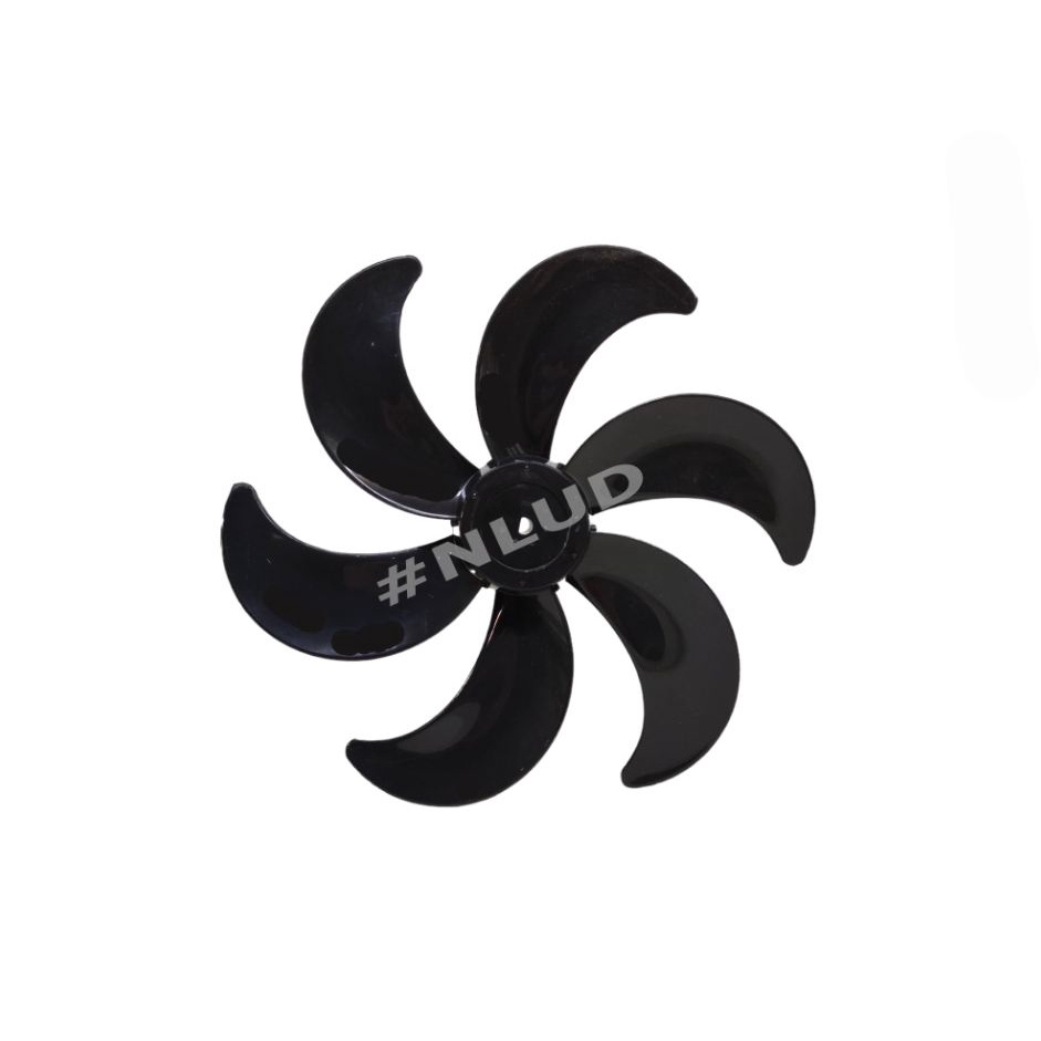 Hélice p/ Ventilador Mondial NV32 / NV15 / V37 / V24 / NV30 / NV31 - Polishop Ultra Wind VPS-30 - 30cm - Furo Meia Lua