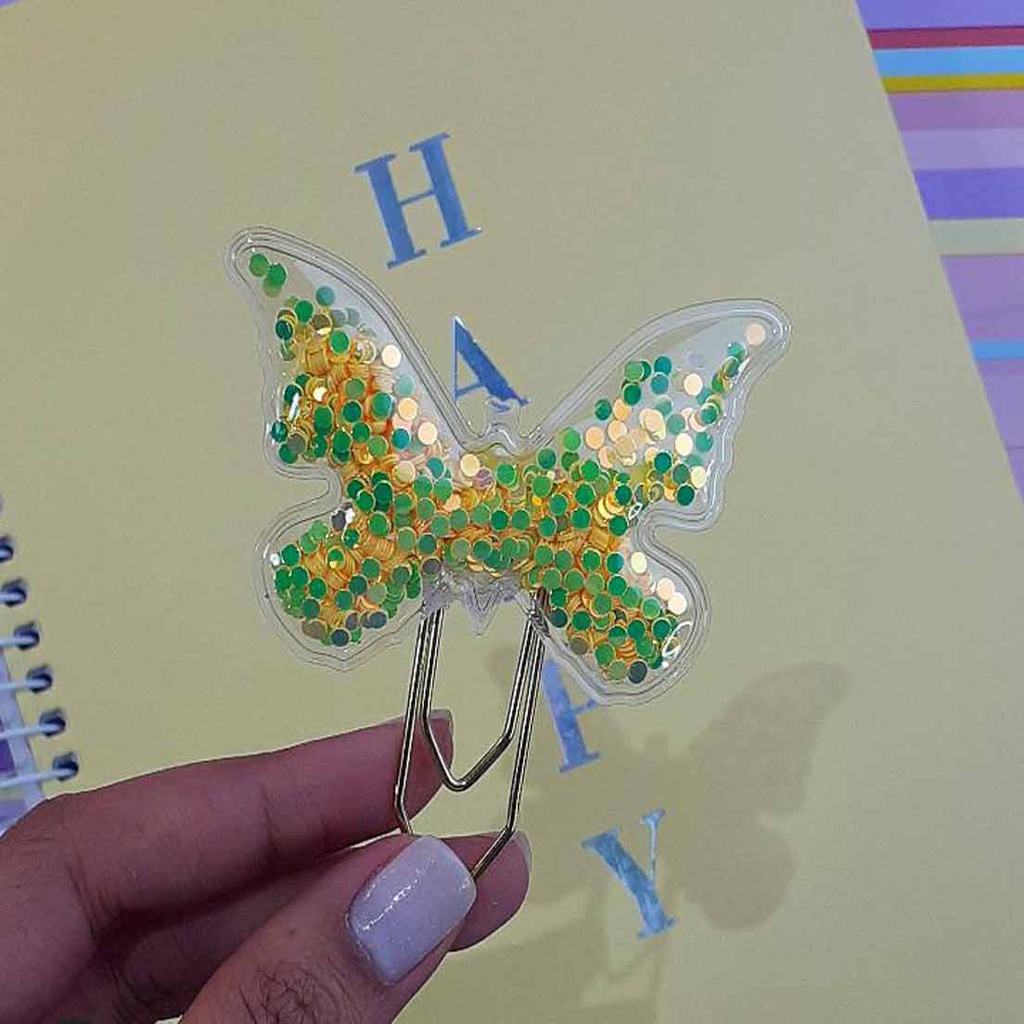 Clips Personalizado Borboleta Confete