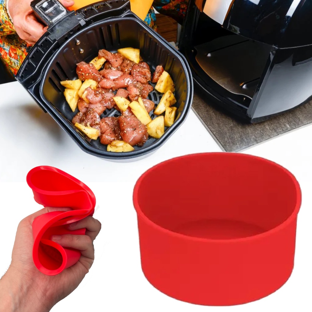 Forma de Silicone Redonda Para AirFryer Forno Classic