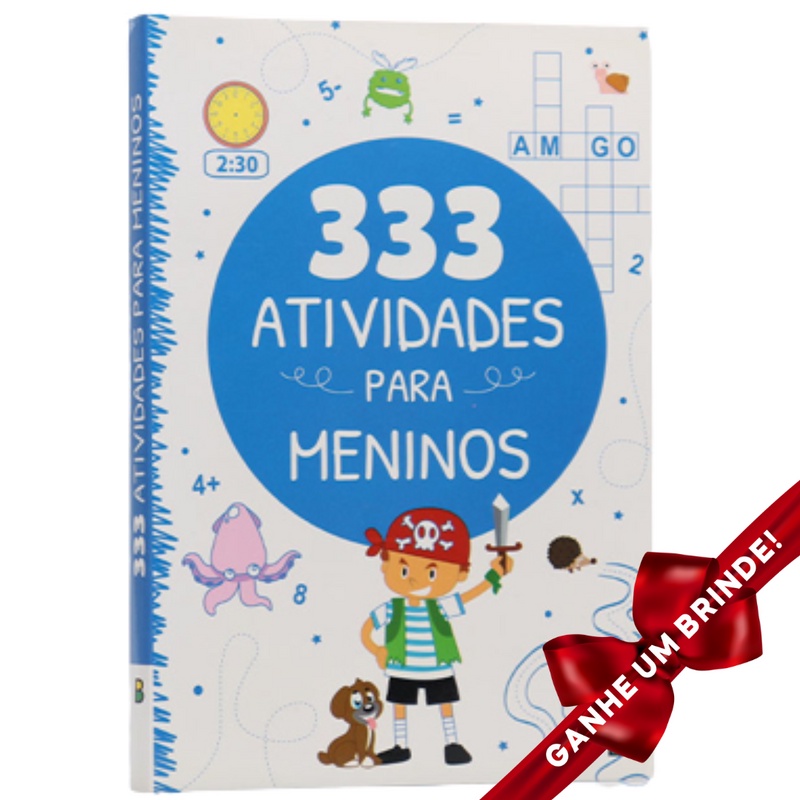 Livro 333 Atividades Para Meninos | Little Pearl Books Crianças Filhos Infantil Desenho História