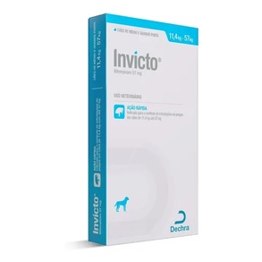 Antipulgas Invicto Cães 11,4 Kg A 57kg 1 Comprimido - Pets