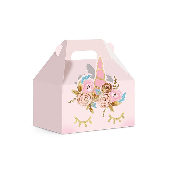 Caixa Maleta Kids Festa Unicórnio - 10 unidades - Cromus - Rizzo Festas