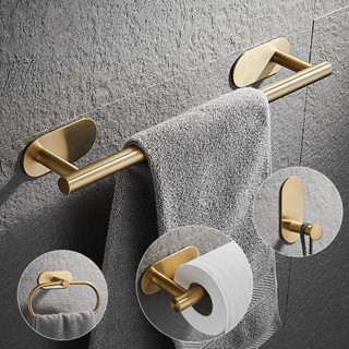 FIRTE luxury Gold Conjunto De Ferragens Para Banheiro Toalhas De Em Aço Inoxidável Barra D...