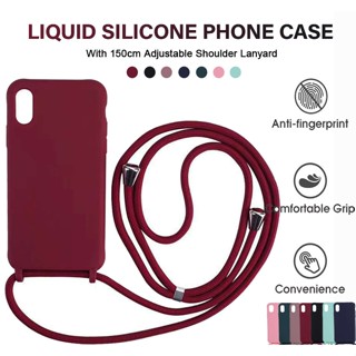 Capa De Alça Transversal Para Samsung S20 S20 Plus S20 ULTRA A32 A73 A51 A71 Note 20 Caixa De Silicone Líquido Telefone Com Colar Ajustável Cordão De Corda De Pescoço