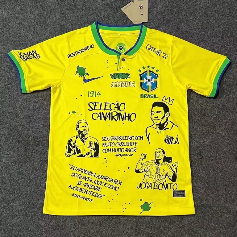 2022-2023 Copa Do Mundo Brasil Camisa De Futebol Verde Alta Qualidade ...